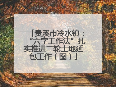 贵溪市冷水镇：“六字工作法”扎实推进二轮土地延包工作（图）