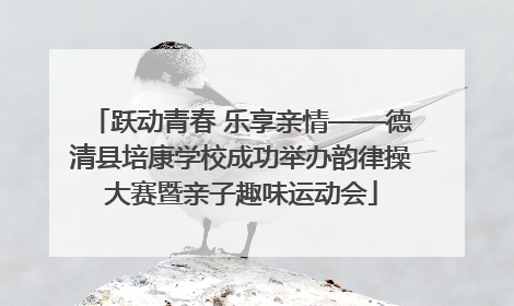 跃动青春 乐享亲情——德清县培康学校成功举办韵律操大赛暨亲子趣味运动会