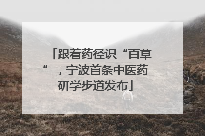 跟着药径识“百草”，宁波首条中医药研学步道发布