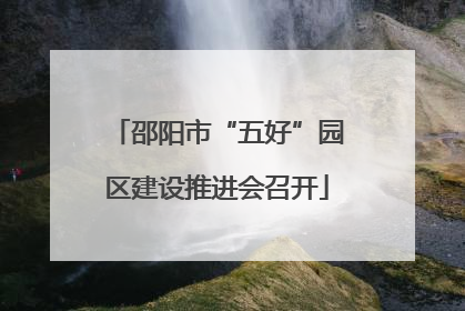 邵阳市“五好”园区建设推进会召开