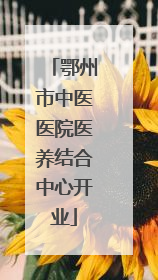 鄂州市中医医院医养结合中心开业
