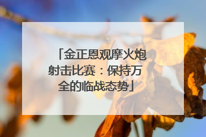 金正恩观摩火炮射击比赛：保持万全的临战态势