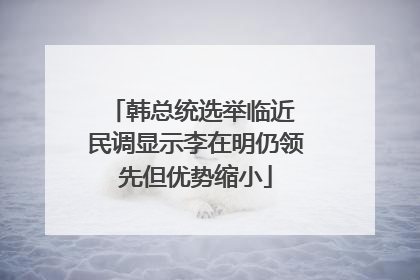 韩总统选举临近 民调显示李在明仍领先但优势缩小