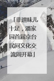 非遗味儿十足，潘家园首届京台民间文化交流周开幕