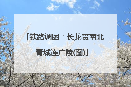 铁路调图：长龙贯南北 青城连广陵(图)
