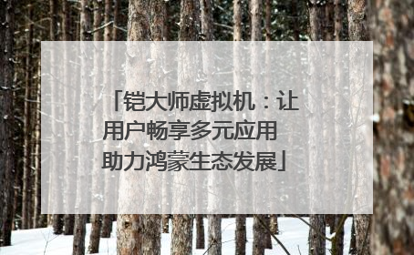 铠大师虚拟机：让用户畅享多元应用 助力鸿蒙生态发展