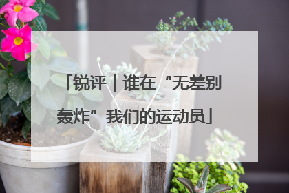锐评｜谁在“无差别轰炸”我们的运动员