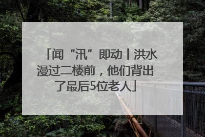 闻“汛”即动丨洪水漫过二楼前，他们背出了最后5位老人