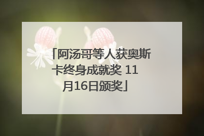 阿汤哥等人获奥斯卡终身成就奖 11月16日颁奖