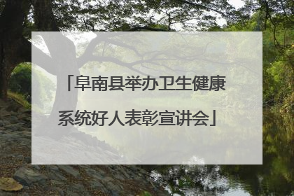 阜南县举办卫生健康系统好人表彰宣讲会