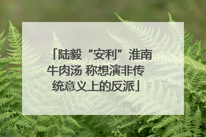 陆毅“安利”淮南牛肉汤 称想演非传统意义上的反派