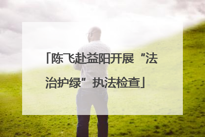 陈飞赴益阳开展“法治护绿”执法检查