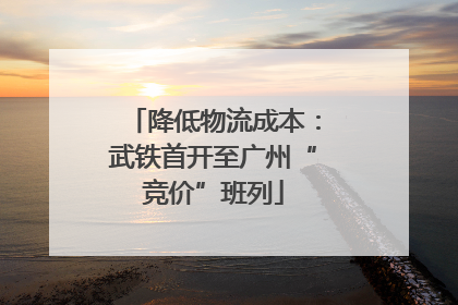降低物流成本：武铁首开至广州“竞价”班列