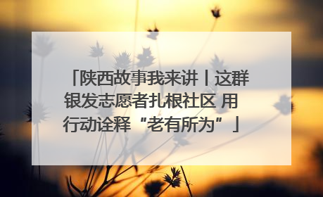 陕西故事我来讲丨这群银发志愿者扎根社区 用行动诠释“老有所为”