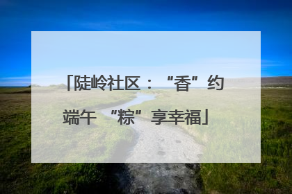 陡岭社区：“香”约端午 “粽”享幸福