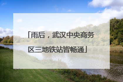 雨后，武汉中央商务区三地铁站皆畅通