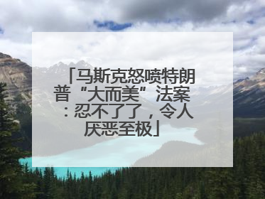 马斯克怒喷特朗普“大而美”法案：忍不了了，令人厌恶至极