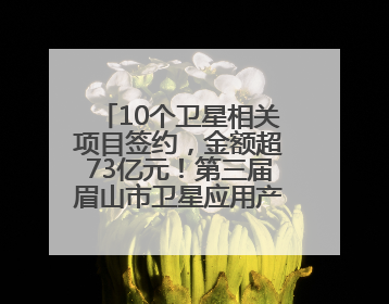 10个卫星相关项目签约，金额超73亿元！第三届眉山市卫星应用产业发展大会召开