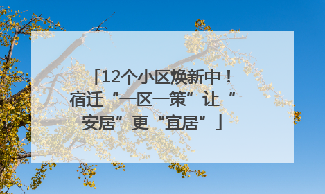 12个小区焕新中！宿迁“一区一策”让“安居”更“宜居”