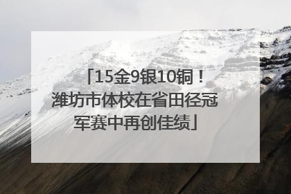 15金9银10铜！潍坊市体校在省田径冠军赛中再创佳绩