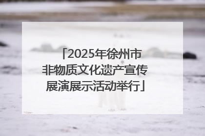2025年徐州市非物质文化遗产宣传展演展示活动举行