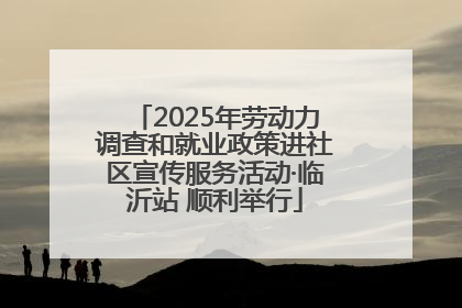 2025年劳动力调查和就业政策进社区宣传服务活动·临沂站 顺利举行