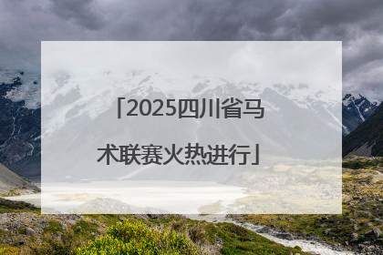 2025四川省马术联赛火热进行