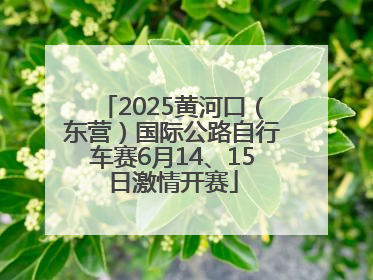 2025黄河口（东营）国际公路自行车赛6月14、15日激情开赛