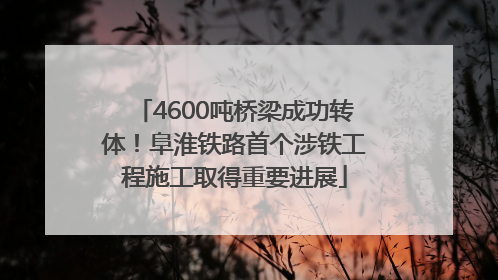 4600吨桥梁成功转体！阜淮铁路首个涉铁工程施工取得重要进展