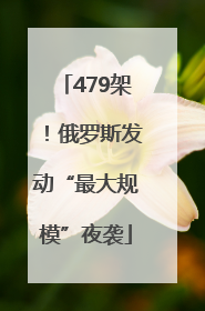 479架！俄罗斯发动“最大规模”夜袭