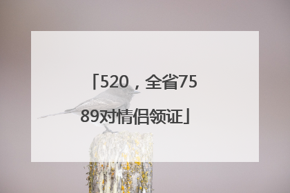 520，全省7589对情侣领证