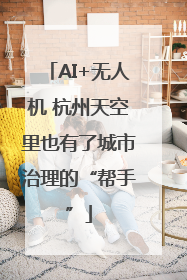AI+无人机 杭州天空里也有了城市治理的“帮手”